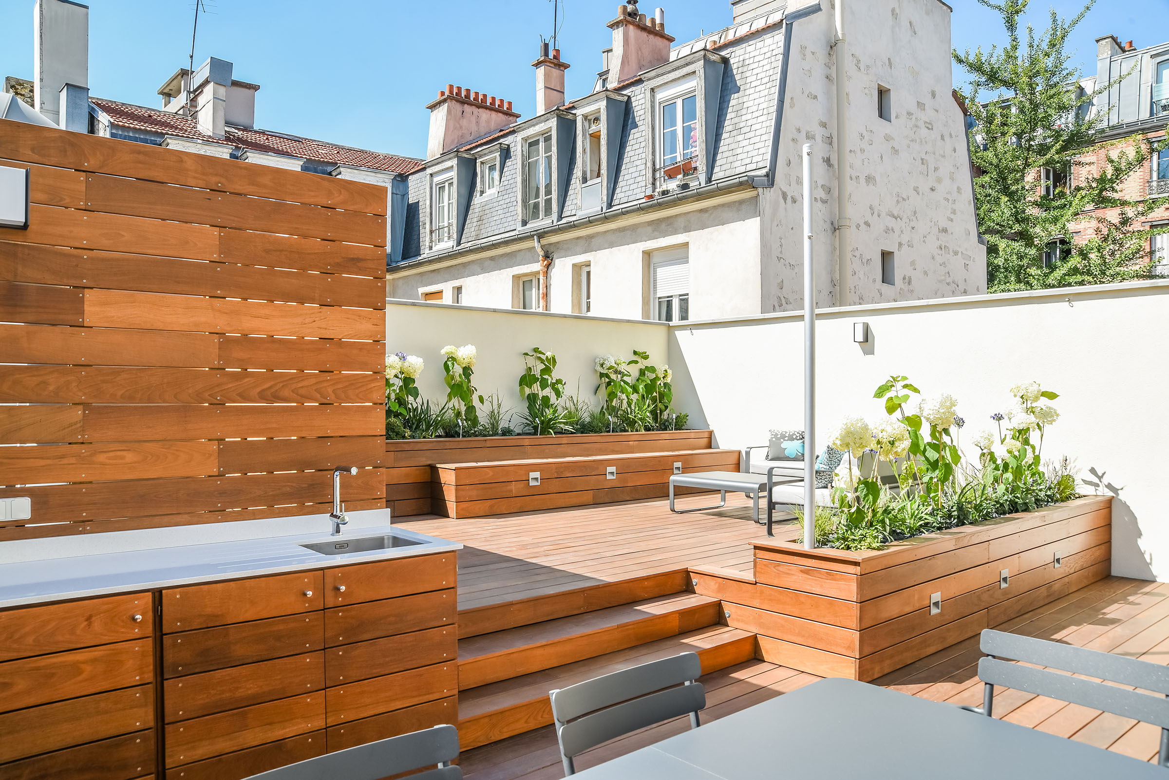 Création d'une terrasse sur le toit d'un immeuble parisien Architecte toit terrasse 9