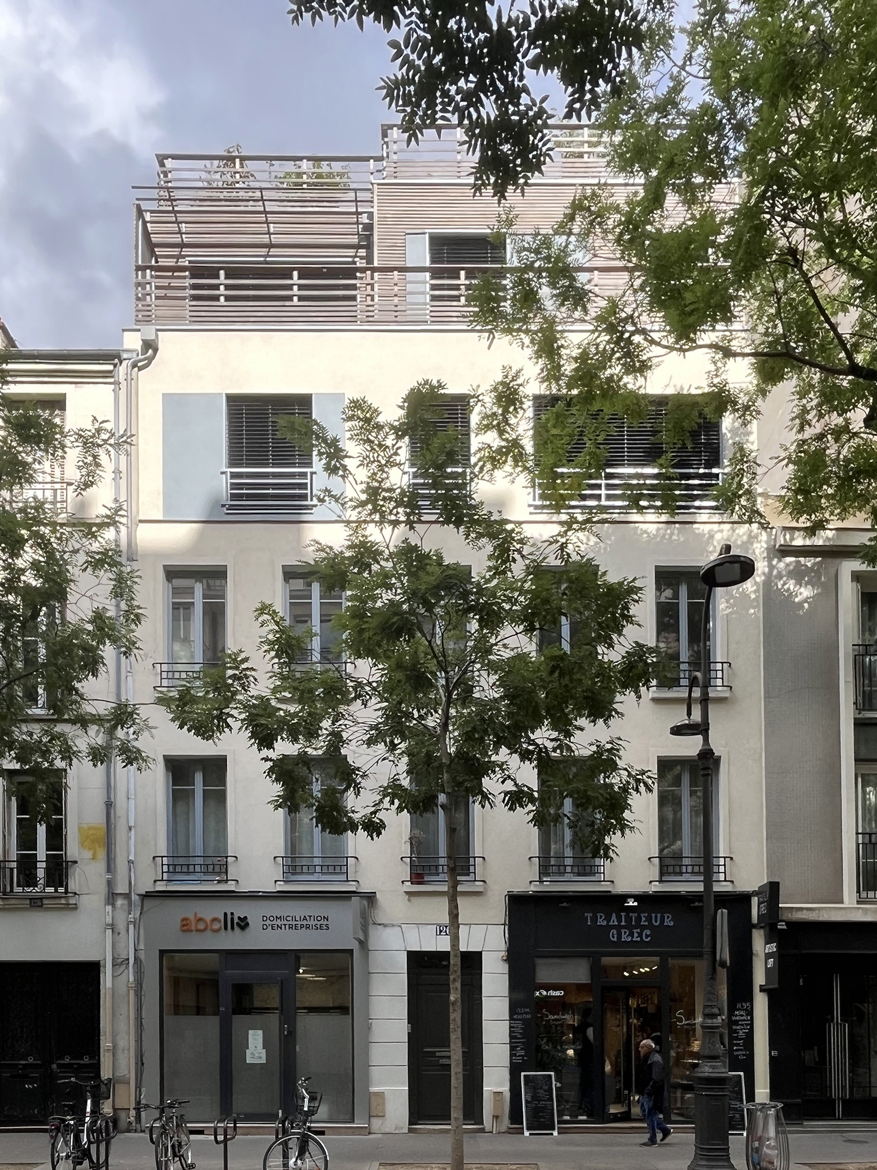 Surélévation d'un immeuble de logement à Paris Façade surelevation paris 2